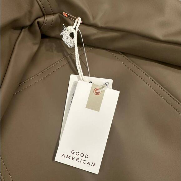 Good American Brown Better Than Leather Oversized Chore Jacket Plus Size 5 NWT - Picture 10 of 12